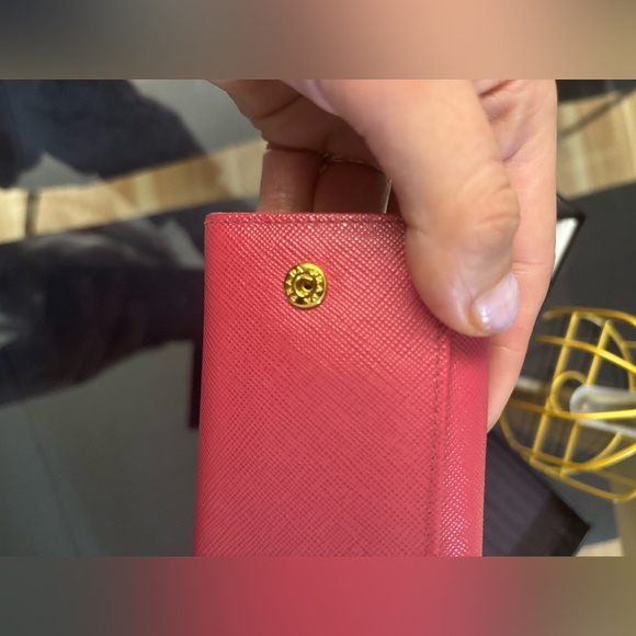 Prada Saffiano Pink Key Holder/ Card Holder - Picture 16 of 16